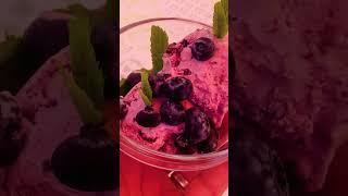 Domowe lody borówkowe Homemade blueberry ice cream