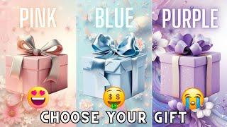 Choose your gift  3 gift box challenge Pink Blue & Purple #giftboxchallenge #chooseyourgift