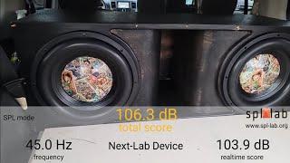 2 Custom Team Soundstream X5.15 Powered By FDZ Audio Deaf Series 3.5k @ 1.4 Ohm Meter Test