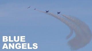 Blue Angels jets following two smaller planes • San Francisco Fleet Week 2016