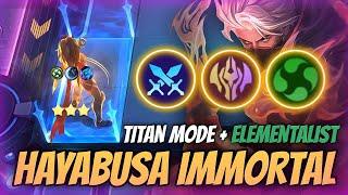 THE STRONGEST HYPER HAYABUSA FULL 35 STACKS IMMORTAL + ELEMENTALIST CRYSTAL  MAGIC CHESS MLBB