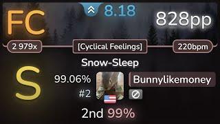 8.2⭐ Bunnylikemoney  Kardashev - Snow-Sleep Cyclical Feelings 99.06% #2 828pp FC - osu