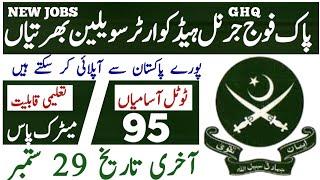 pak army gha civilian jobs September  2024 pakistan army gernal head quater jobs 2024