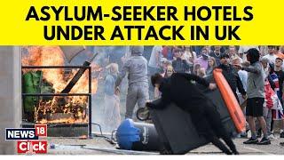 UK Riots Today  Anti-Immigration Protests  Huge Mob Smashes Windows Of Asylum Seeker Hotel  N18G