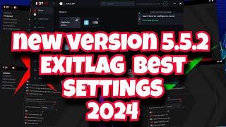 New Version 5.5.2 of Exitlag Best Settings *2024* Fortnite and Valorant etc  How to get low ping