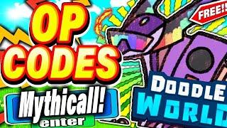 ALL NEW *FREE MYTHICAL DOODLE* CODES in DOODLE WORLD CODES Roblox Doodle World Codes