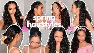 10 EASY HairStyles for Curly Hair - SPRING 2021 