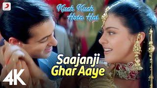 Saajanji Ghar Aaye Kuch Kuch Hota Hai  SRK Kajol Salman Khan Kumar Sanu  Alka Yagnik4K Video