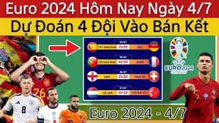 Euro Hôm Nay 47 Lịch Thi Đấu Tứ Kết Euro 2024  Dự Đoán 4 Đội Vào Bán Kết
