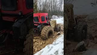 Tractor stuck in the mud