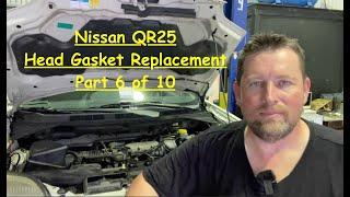 Nissan X-Trail Head Gasket Replacement -Install Part 6 of 10. QR25