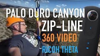 Zip line over Palo Duro Canyon in 360 with Ricoh Theta S