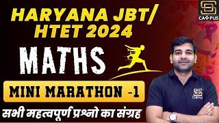 Haryana JBT HTET Maths Mini Marathon #01  Complete Haryana Maths Online Classes 2024 By Sachin Sir