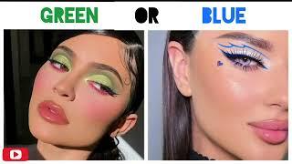   LISA OR LENA versión green or blue outfits makeup shoes hair stile.  