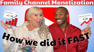 How to GROW a Family Youtube Channel & get MONETIZED fast 1000 subscribers & 4000 watch hours 2022
