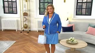 Susan Graver Printed Liquid Knit Pull-On Skort on QVC