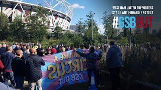 West Ham fans stage anti-board #GSBOUT protest