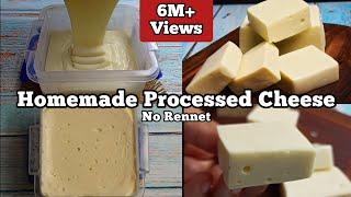 How to Make Processed Cheese at Home  Homemade Cheese Recipe  No Rennet