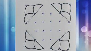 6*6 dots muggulu  Rangoli designs  Easy and simple rangoli designs  Muggulu