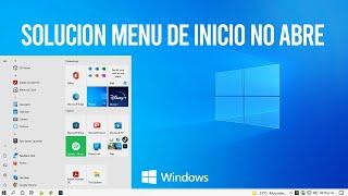 El menú Inicio no abre Windows 10  11 SOLUCION