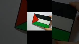 Easy Palestine Flag Drawing on Glass palestine Flag Glass Painting # Shorts # Glass Painting ️