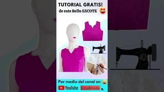 Clases sobre ESCOTES en YouTube #Estudimoda ️ #confección #diseñodemodas #aprendeacoser #diy