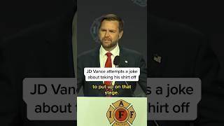 JD Vance attempts a joke about taking his shirt off