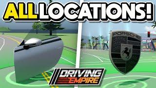 *ALL* Build a CAR *PORSCHE* EVENT LOCATIONS in Driving Empire  Porsche Event PART ONE