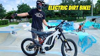 ELECTRIC DIRT BIKE AT THE SKATEPARK