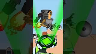 Ben 10 skibidi toilet in monster world 6 #shorts   Fanmade Transformation #skibiditoilet  #ben10