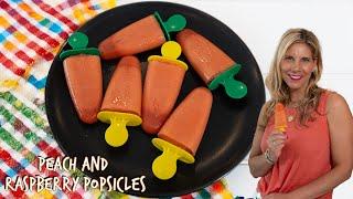 ️ The BEST Peach & Raspberry Popsicles Ever