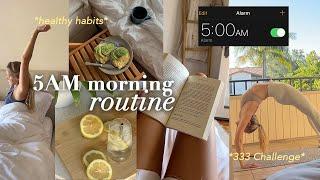 5AM MORNING ROUTINE  easy habit forming techniques how I stay motivated 333 Challenge ep. 3