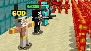 Minecraft NOOB vs PRO vs HACKER vs GOD  LAVA MONSTER APOCALYPSE vs SAFEST HOUSE in Minecraft