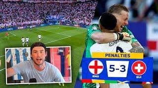 ENGLAND VS SWITZERLAND PENALTY SHOOTOUT REACTION