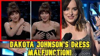 Dakota Johnsons Dress Falls Off on Live TV See Her Reaction