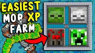 Easiest MOB XP Farm Minecraft Bedrock 1.21 No Spawner