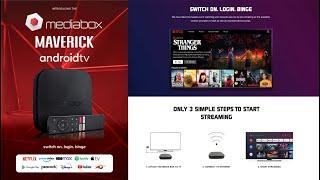 Mediabox Maverick First Boot & Setup also relevant for any retail Android TV™ 10 device