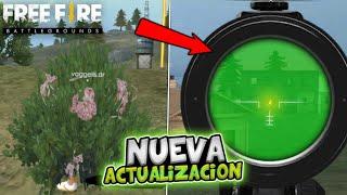 PROBANDO LA MIRA TÉRMICA Y EL ARBUSTO FREE FIRE BATTLEGROUNDS