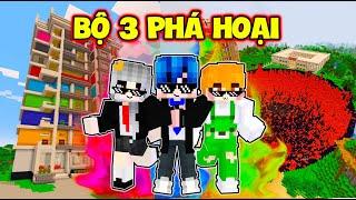 PHONG CẬN CÙNG BỘ BA PHÁ HOẠI THỬ THÁCH 24 GIỜ NỔ TUNG LÀNG HERO TEAM TRONG MINECRAFT