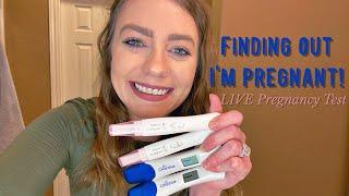 Finding out I am PREGNANT LIVE TEST first day of missed period.