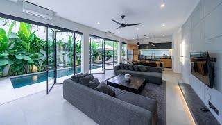 Inside of a contemporary style villa for sale in Umalas Bali