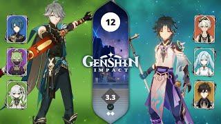 C0 Alhaitham & C0 Xiao  Genshin Impact 3.33.4 Spiral Abyss Floor 12