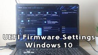 How to enter BiosUEFI Firmware settings on Windows 10