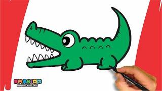 How To Draw Crocodile For Kids  Easy Crocodile Drawing Step by Step Tutorial