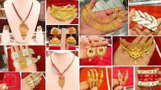 1 Gram Theke Party Wear Sakha Pola Necklace Earring Noa Jhumka Kanbala Choker Bala Chain Bracelet