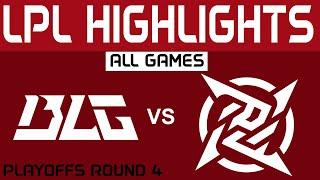 BLG vs NIP Highlights ALL GAMES R4 LPL Spring Playoffs 2024 Bilibili Gaming vs Ninjas in Pyjamas by