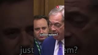 MPs groan after Nigel Farages two-tier justice jibe at PMQs #news #shorts