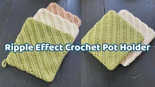 How to Crochet a Double Thick Magic Pot Holder that looks Knitted Tutorial - Week 3 Crochet-along