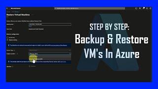 EASY & FAST - How To Backup and Restore a VM in Azure