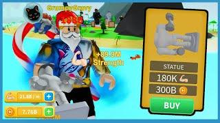 BUYING THE 300000000000 MAX WEIGHT AND BECOMING MEGA SIZE  Roblox Workout Island